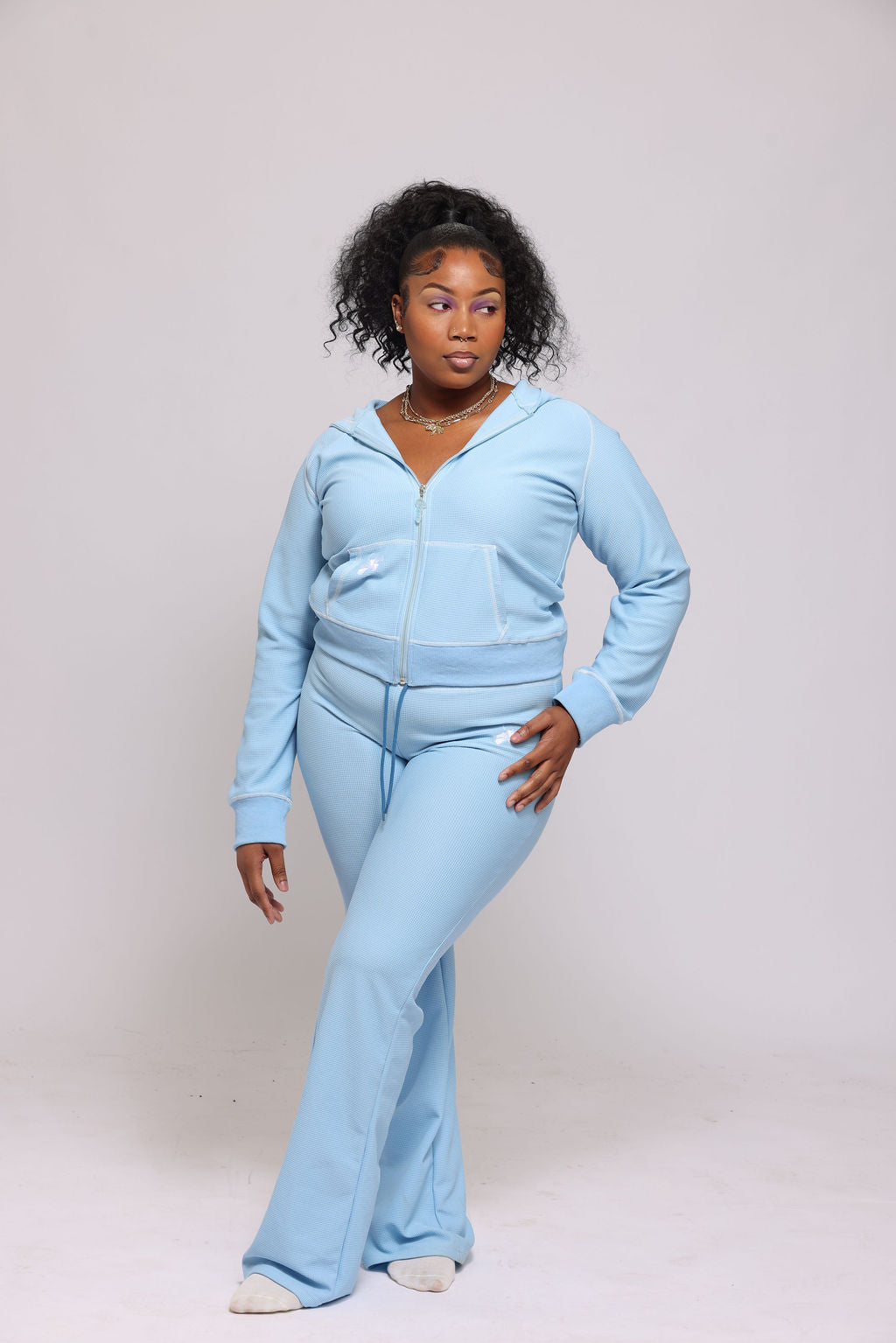 Sky Blue Waffle Bottom