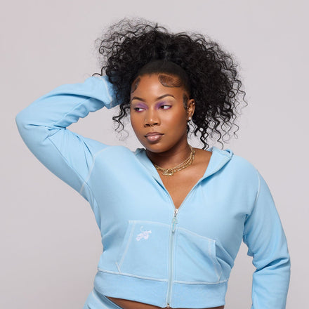 Sky Blue Waffle Hoodie