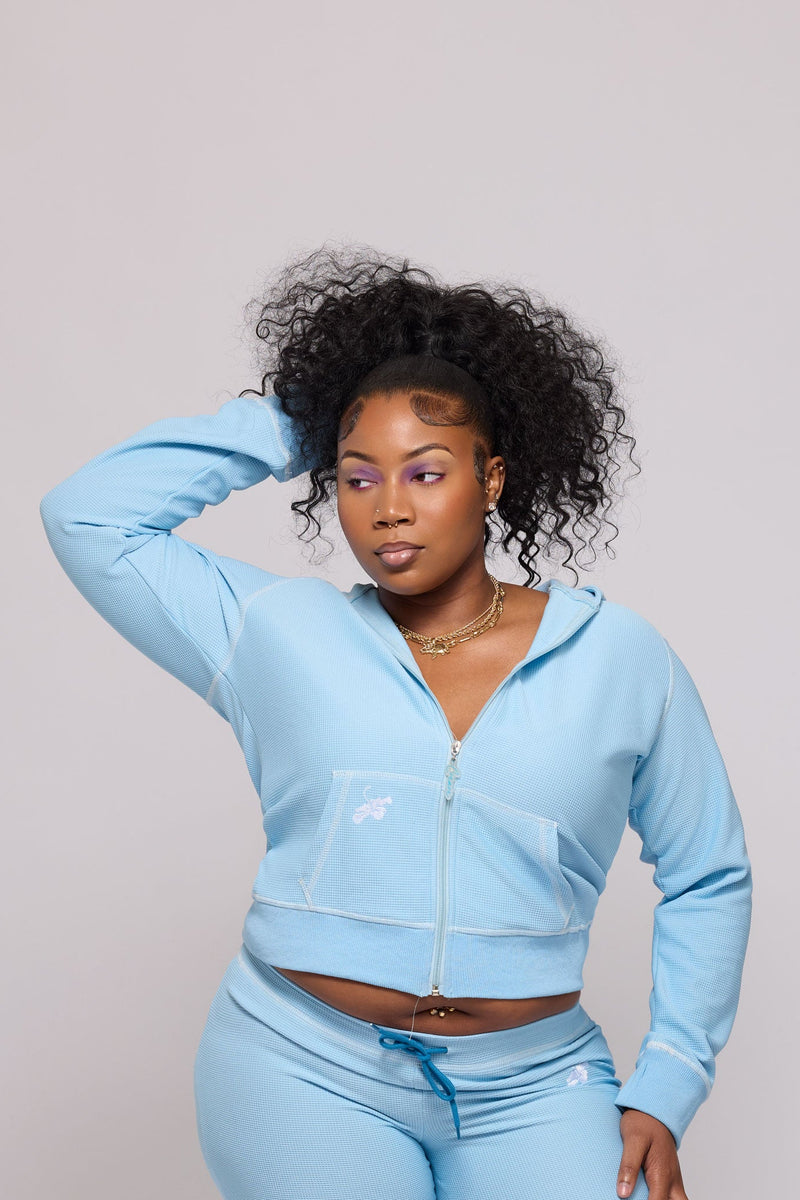 Sky Blue Waffle Hoodie